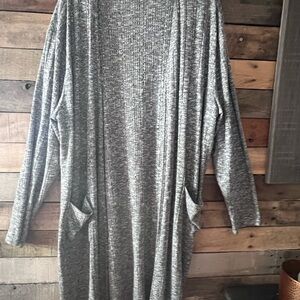 Cozy Gray Knit Cardigan